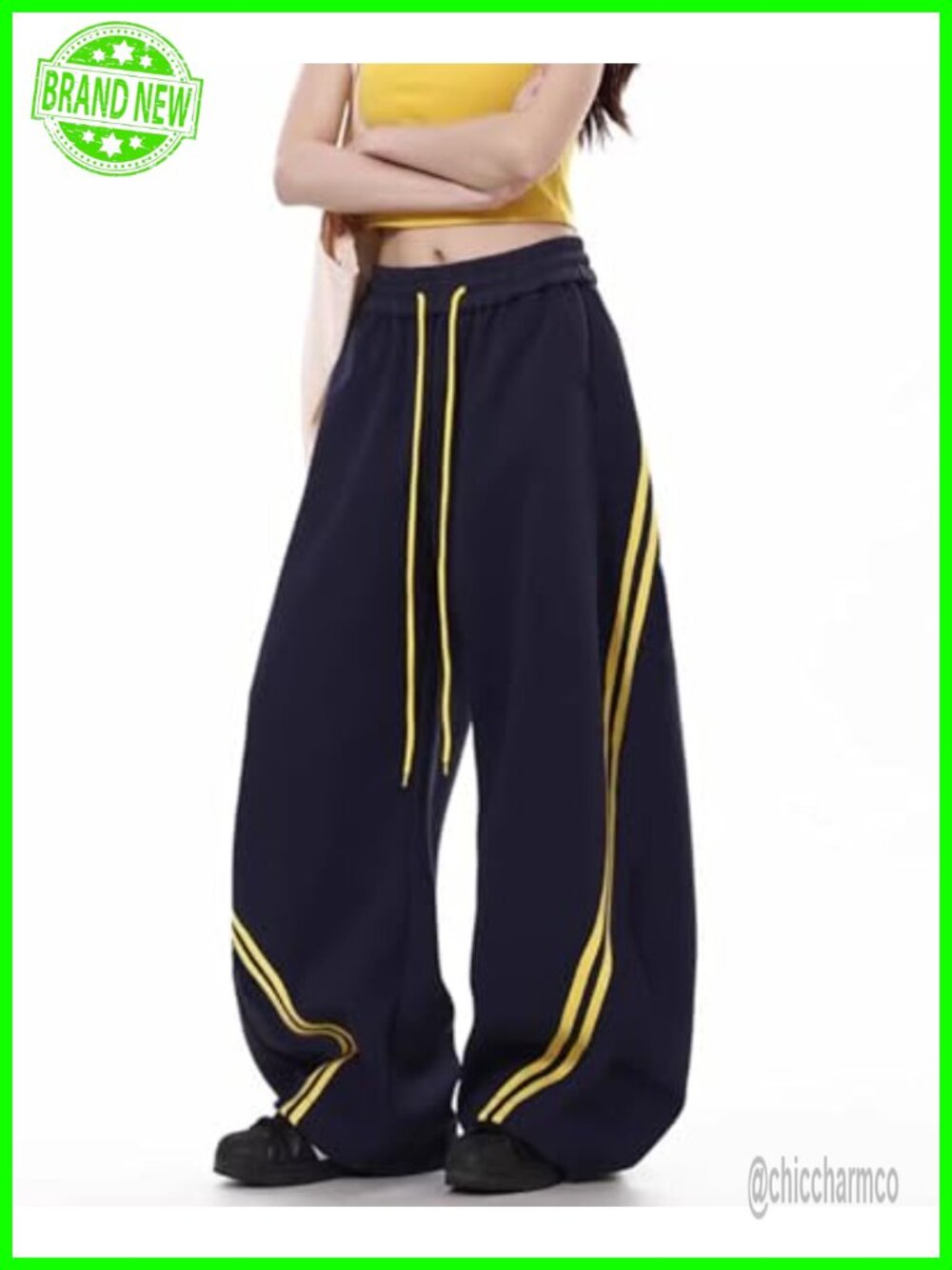 Wide Leg Sweatpants Baggy Joggers with Pockets - Picture 2 of 6